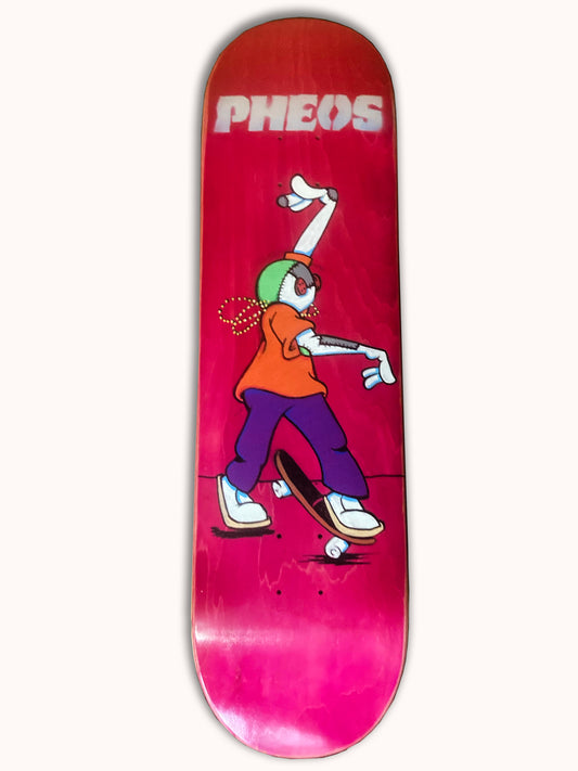Hand-Painted Acrylic on Wood CoffeeGuy Nocomply Skateboard Deck (1 of 1)